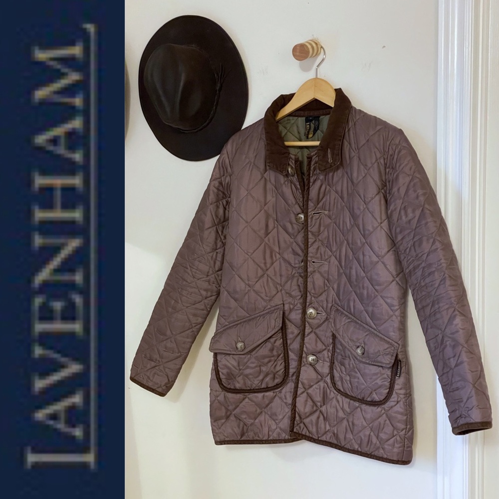 LAVENHAM 🏴󠁧󠁢󠁥󠁮󠁧󠁿 Vintage Quilted Button Down Jacket, Brown, Size S